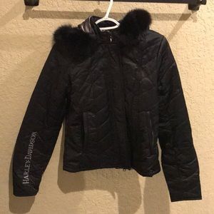 HARLEY DAVIDSON JACKET WITH FAUX HOOD